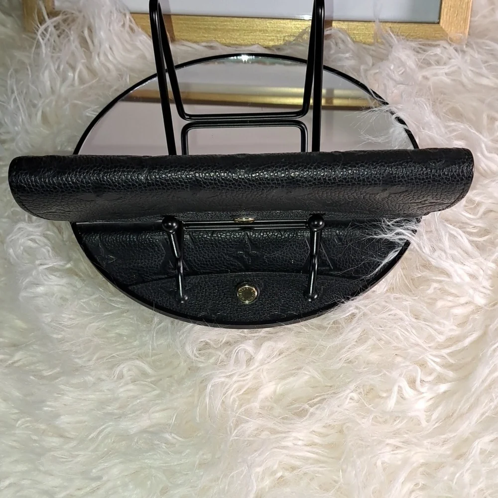 Louis Vuitton Black Monogram Empreinte Emilie Wallet